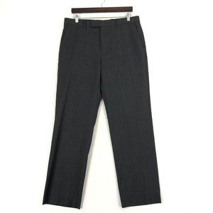 INC International Concepts Men's Size 34 x 32 London Dark Grey Wool Blend Pants
